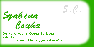 szabina csuha business card